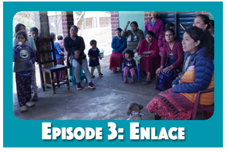 Episode 3: Enlace. Group of Guatemalan refugees gathered together at a location in Mexico. 
