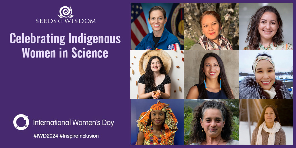 Celebrating Indigenous Women in Science. Photo of 9 Indigenous women. 